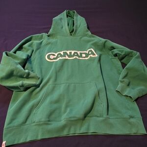 Vintage Olympic 2005 Canadian Team HbC Green Canada Hoodie In Soft Cotton